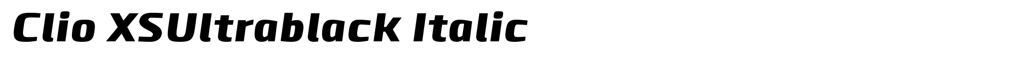 Clio XSUltrablack Italic image